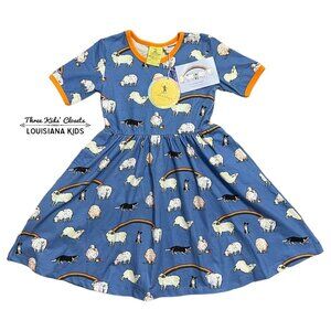 NEW Coddi & Womple 6Y Organic The Rainbow Sheep Dress